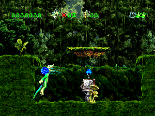 Gex (PlayStation) screenshot: In jungle