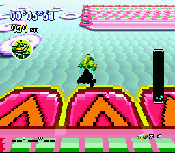 Astro Go! Go! (SNES) screenshot: Jumping over the water