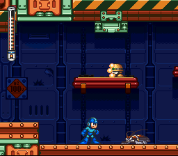 Mega Man 7 (SNES) screenshot: Two robots to avoid