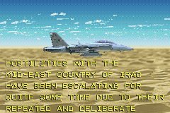 Super Hornet F/A 18F (Game Boy Advance) screenshot: Story...