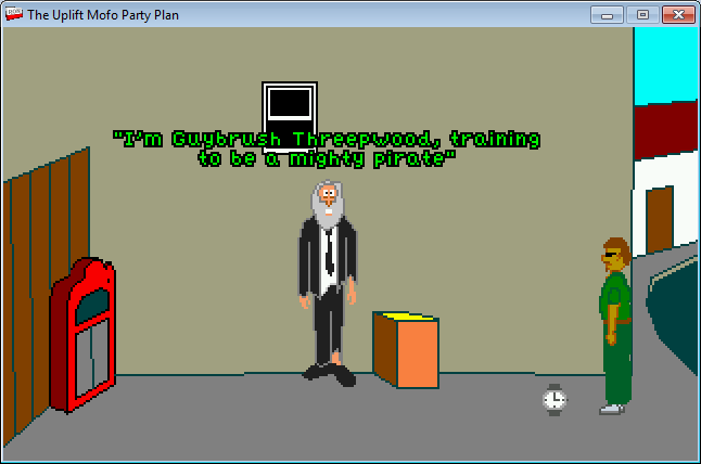 MI5 Bob: The Uplift Mofo Party Plan (Windows) screenshot: A new face of the alley bum