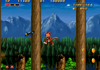 Magical Cat Adventure (Arcade) screenshot: Giant wasp