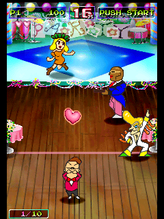 Tenkomori Shooting (Arcade) screenshot: Shoot love, not bullets