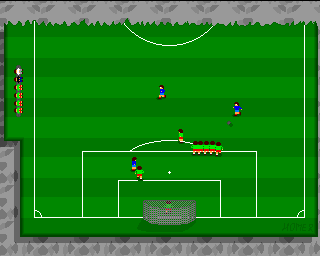 Mistrz Polski '96 (Amiga) screenshot: Free kick