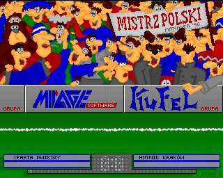 Mistrz Polski '96 (Amiga) screenshot: Commentary screen