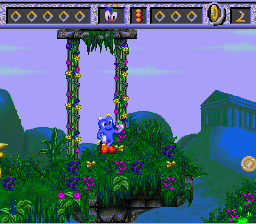 Izzy's Quest for the Olympic Rings (SNES) screenshot: There's Izzy