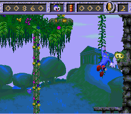 Izzy's Quest for the Olympic Rings (SNES) screenshot: Hanging around