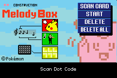 Construction: Melody Box (Game Boy Advance) screenshot: ...with a yellow-square pattern.