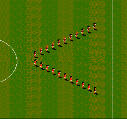 Championship Soccer '94 (SNES) screenshot: Teams are lined up