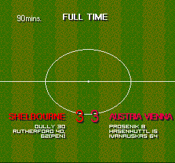 Championship Soccer '94 (SNES) screenshot: 3-3 in the end