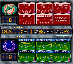 Madden NFL 98 (SNES) screenshot: Choose a defensive option