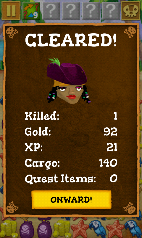Scurvy Scallywags (Android) screenshot: Level cleared