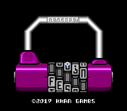 NEScape! (NES) screenshot: When starting the game, you can either press the Start button on the controller, or solve this simple introductory puzzle.