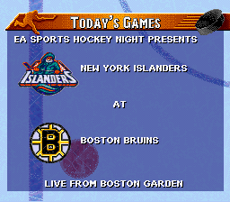 NHL 97 (SNES) screenshot: Today's Game