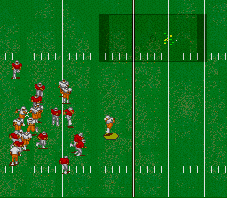 NCAA Football (SNES) screenshot: Running with the ball