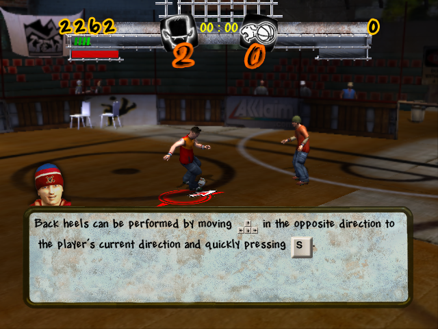 Freestyle Street Soccer (Windows) screenshot: Passing training