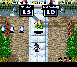 Screenshot of Pocky & Rocky 2 (SNES, 1994) - MobyGames