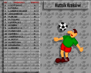 Mistrz Polski '96 (Amiga) screenshot: Team scorers