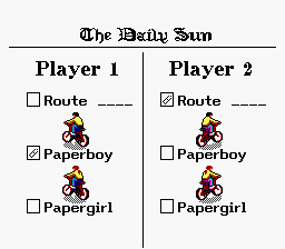 Paperboy 2 (SNES) screenshot: Paperboy or Papergirl?