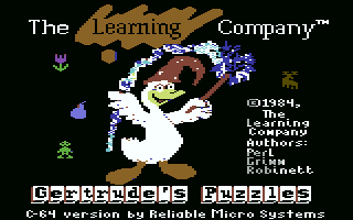 Gertrude's Puzzles (Commodore 64) screenshot: Title screen