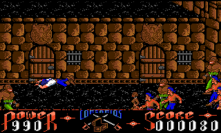 Corsarios (Amiga) screenshot: Falling down
