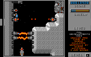 Sidewinder II (Amiga) screenshot: Later in level 1