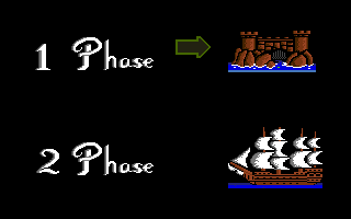 Corsarios (Amiga) screenshot: Select phase