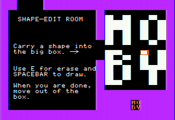 Gertrude's Puzzles (Apple II) screenshot: This is where you edit shapes to your heart's content.