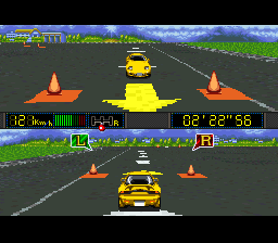 Shutokō Battle '94: Drift King (SNES) screenshot: 121Km/h? Too slow, huh?