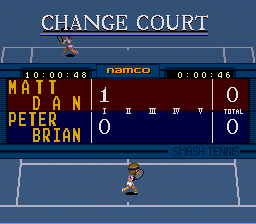 Smash Tennis (SNES) screenshot: Change Court