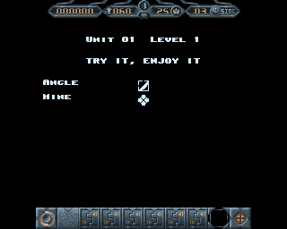 Beambender (Amiga) screenshot: Level info