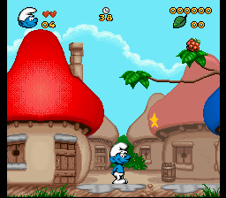 The Smurfs (SNES) screenshot: Star to collect