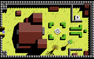 Castle (Commodore 64) screenshot: Map of the region you are exploring