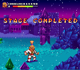 Stone Protectors (SNES) screenshot: Stage completed