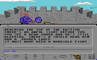 Castle (Commodore 64) screenshot: What happened here?