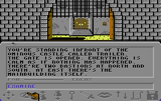 Castle (Commodore 64) screenshot: The beginning.