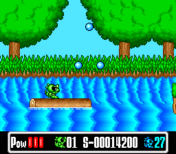 Super Wagan Land (SNES) screenshot: One of the many levels.