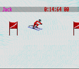 Winter Olympics: Lillehammer '94 (SNES) screenshot: The skiing events