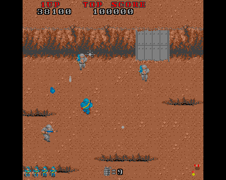 Commando (Amiga) screenshot: More gaps in the surface