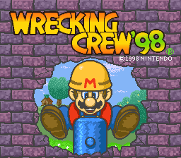 Wrecking Crew '98 (SNES) screenshot: Title screen