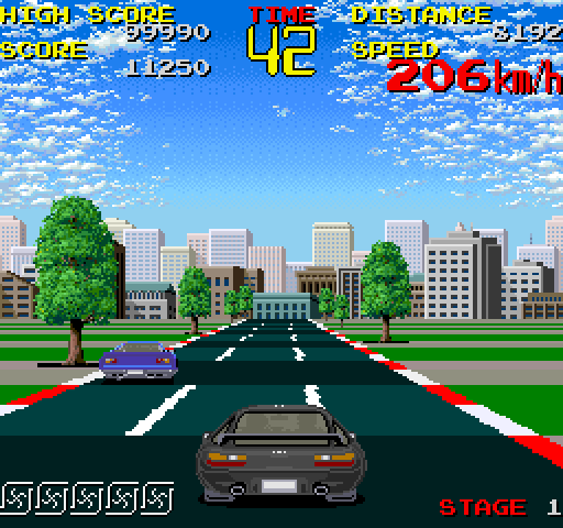 Chase H.Q. (FM Towns) screenshot: Stage 1