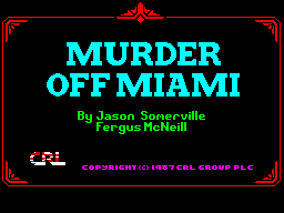 Murder off Miami (ZX Spectrum) screenshot: Loading Screen