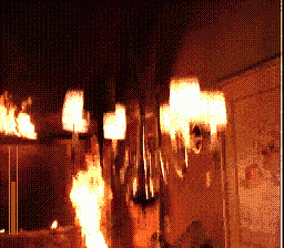 Fahrenheit (SEGA CD) screenshot: Chandeliers falling down.