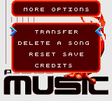 Pocket Music (Game Boy Color) screenshot: More Options