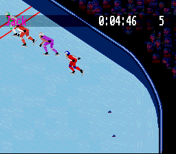 Winter Olympics: Lillehammer '94 (SNES) screenshot: Short Track