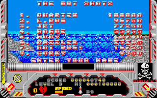 Hellfire Attack (Amiga) screenshot: High scores