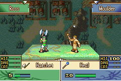 Fire Emblem: The Sacred Stones (Game Boy Advance) screenshot: Heal magic