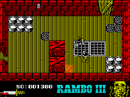 Rambo III (ZX Spectrum) screenshot: I found something