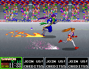 Numan Athletics (Arcade) screenshot: Run fast as you can