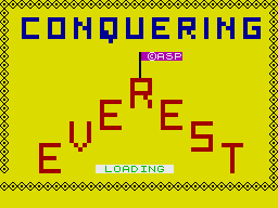 Conquering Everest (ZX Spectrum) screenshot: Loading Screen